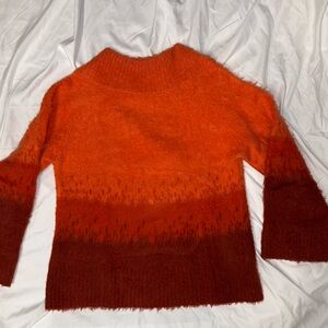Cult Gaia Fiery Orange and Deep Red Sweater